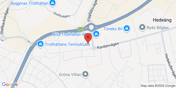 Karta för DEKRA - Trollhättan