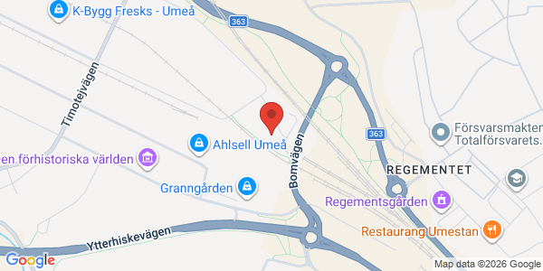 Karta för DEKRA - Umeå