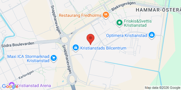 Karta för DEKRA - Kristianstad