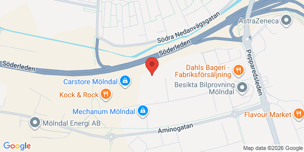 Karta för DEKRA - Mölndal Åbro