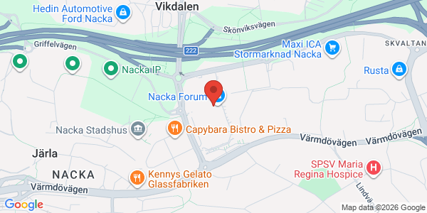 Karta för DEKRA - Nacka