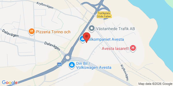 Karta för DEKRA - Avesta