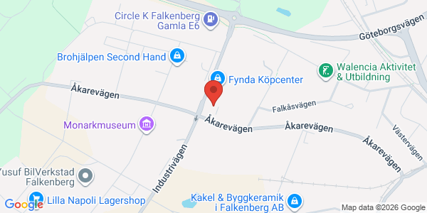 Karta för DEKRA - Falkenberg