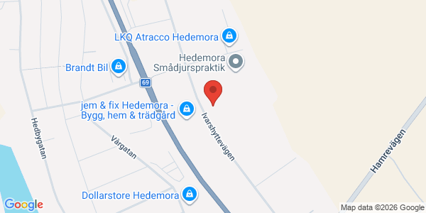 Karta för DEKRA - Hedemora