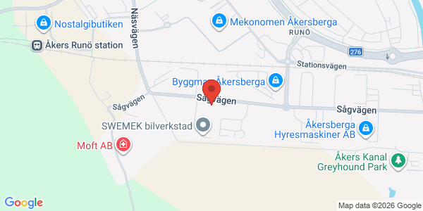 Karta för Besikta Bilprovning - Åkersberga