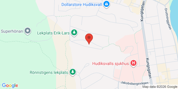 Karta för Besikta Bilprovning - Hudiksvall