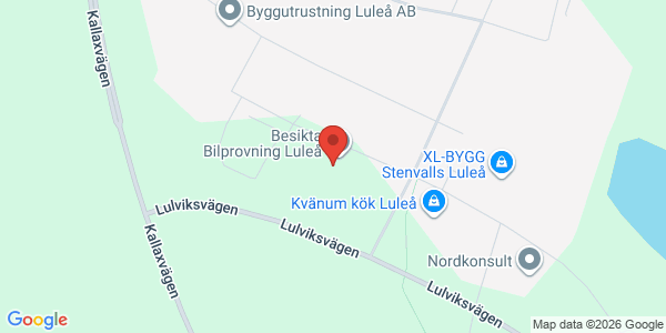 Karta för Besikta Bilprovning - Luleå