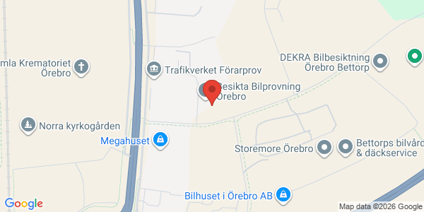 Karta för Besikta Bilprovning - Örebro