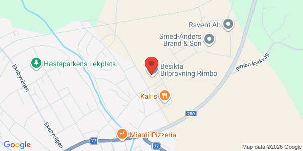 Karta för Besikta Bilprovning - Rimbo