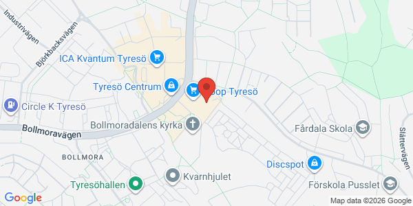 Karta för Besikta Bilprovning - Tyresö