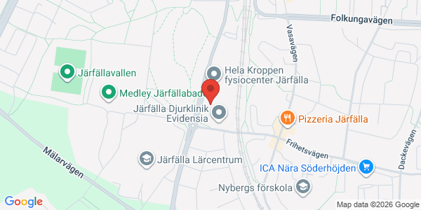 Karta för Bilprovningen - Järfälla – Jakobsberg