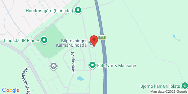 Karta för Bilprovningen - Kalmar