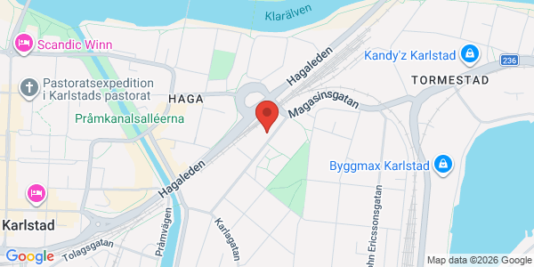 Karta för Bilprovningen - Karlstad