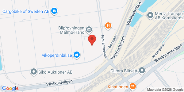 Karta för Bilprovningen - Malmö