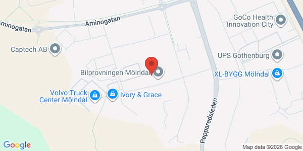 Karta för Bilprovningen - Mölndal
