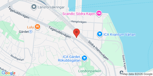 Karta för Bilprovningen - Stockholm – Gärdet