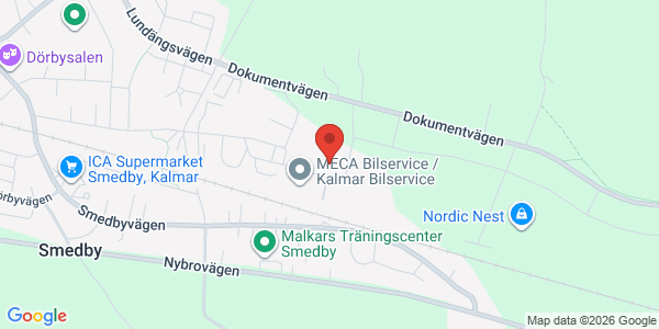 Karta för Opus Bilprovning - Kalmar