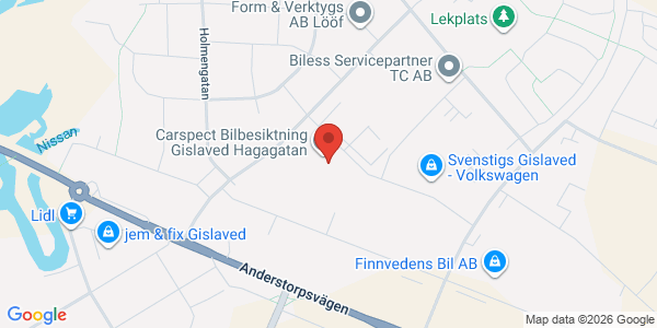 Karta för Carspect - Gislaved
