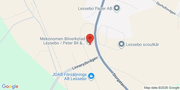 Karta för Besikta Bilprovning Lessebo