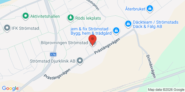 Karta för AB Svensk Bilprovning Strömstad