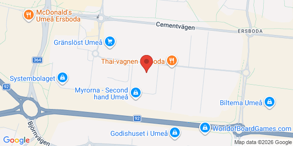 Karta för AB Svensk Bilprovning Umeå