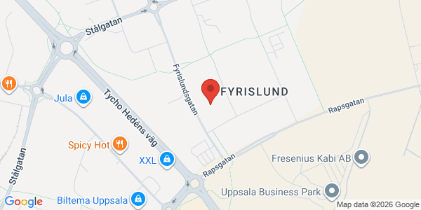 Karta för AB Svensk Bilprovning Uppsala