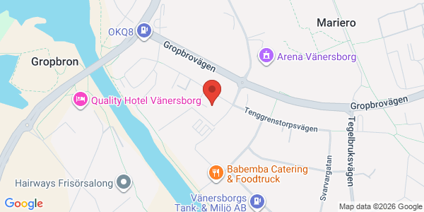 Karta för AB Svensk Bilprovning Vänersborg