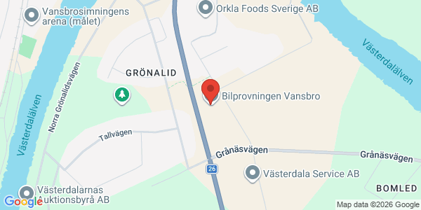 Karta för AB Svensk Bilprovning Vansbro