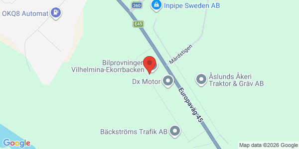 Karta för AB Svensk Bilprovning Vilhelmina