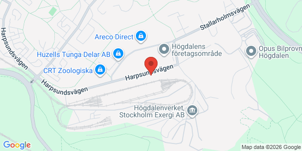 Karta för Carspect AB Stockholm Högdalen
